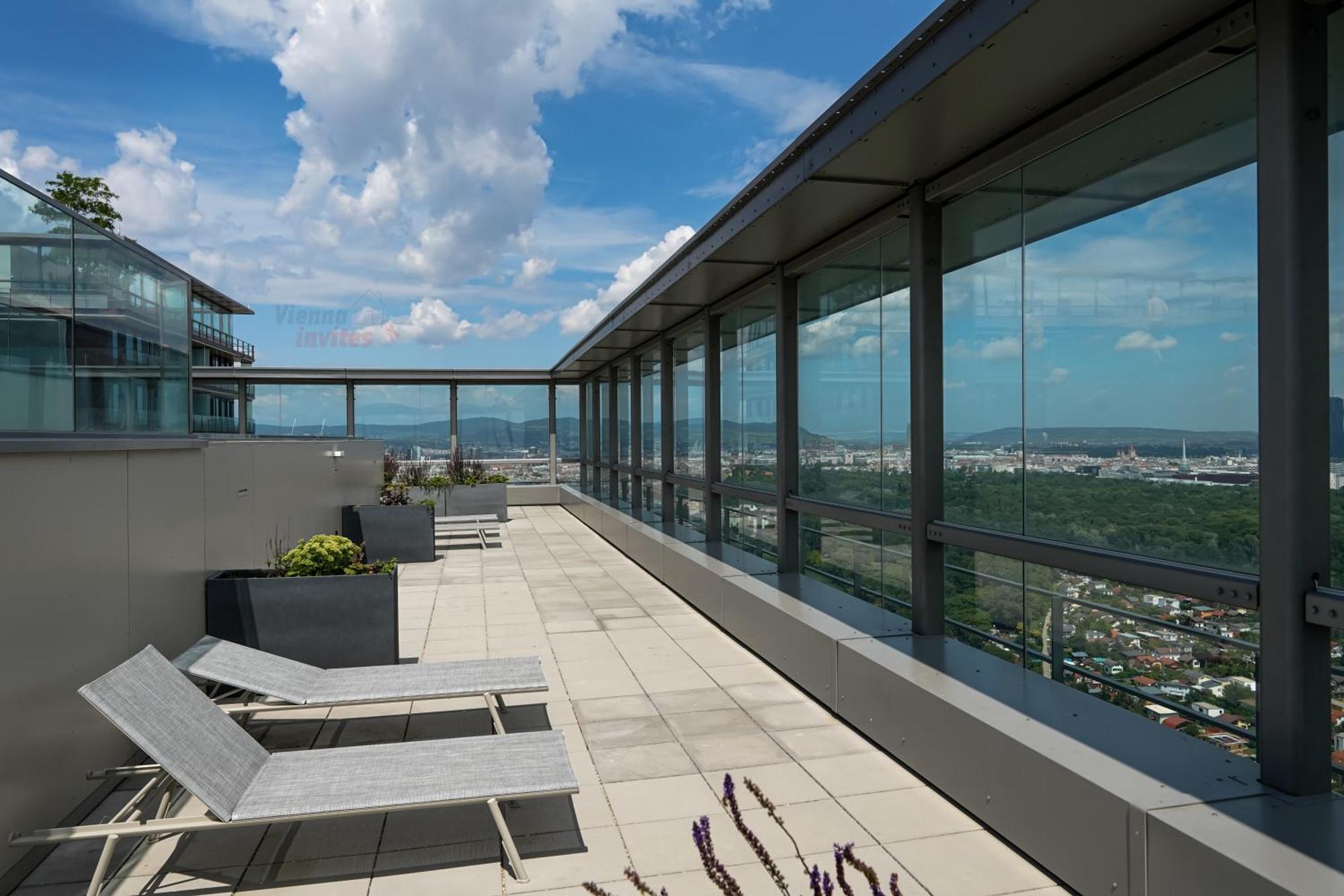 Triiiple 7Heaven - Amazing View On Top Floor With Rooftop Pool Vídeň Exteriér fotografie