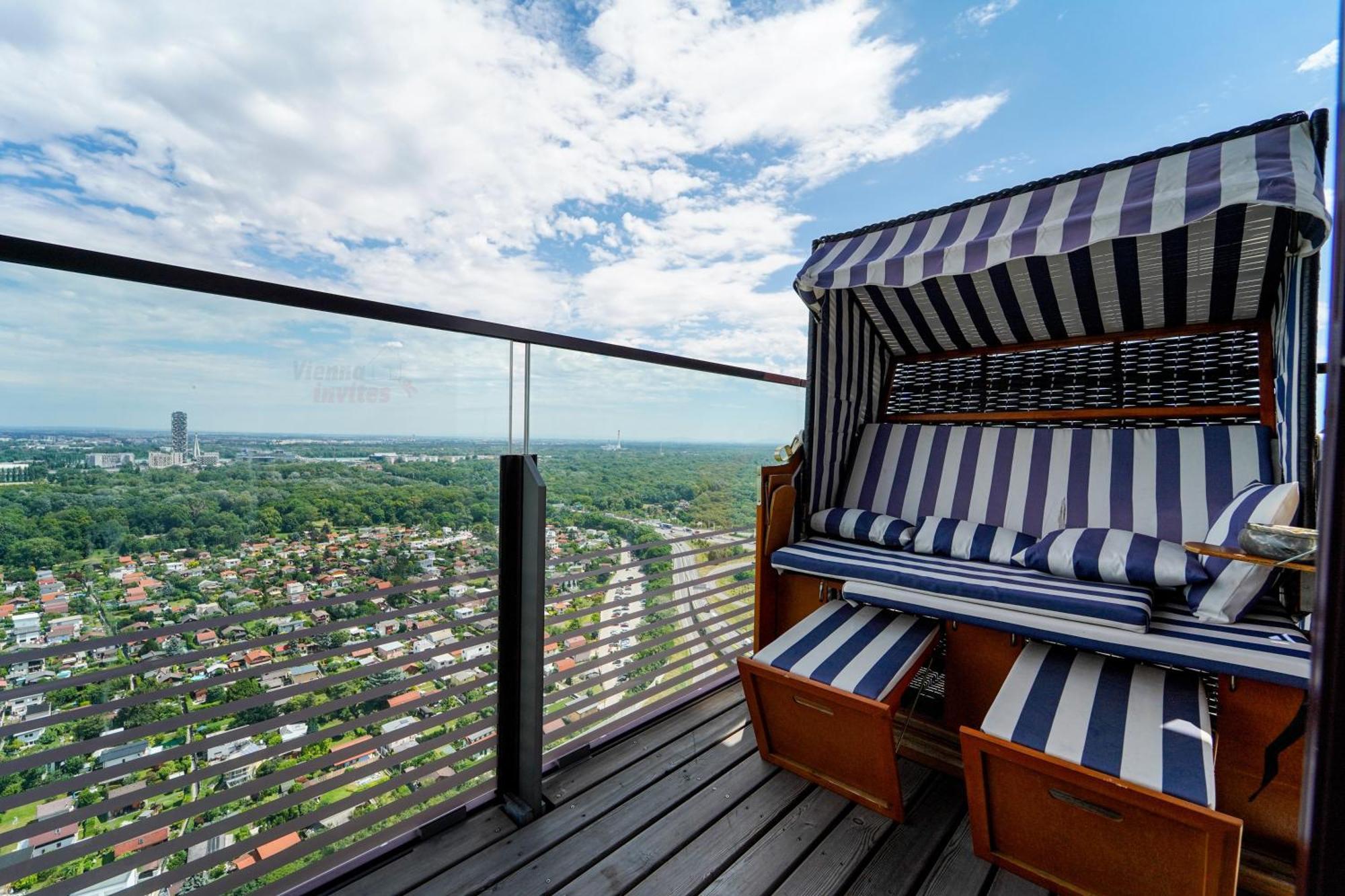 Triiiple 7Heaven - Amazing View On Top Floor With Rooftop Pool Vídeň Exteriér fotografie